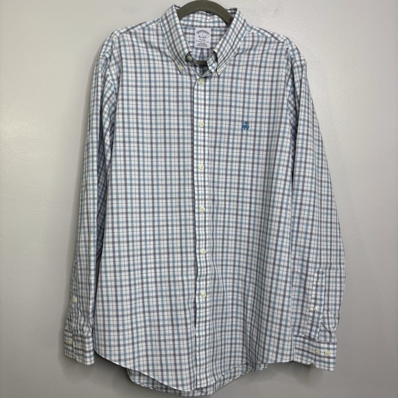 Brooks Brothers Other - Brooks Brothers Regent Original Polo Men's Size Large Blue Plaid 100% Cotton